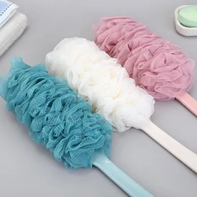 Long Handle Shower Body Puff Soft Mesh Back (1 Pc )